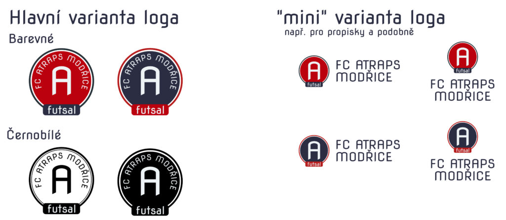 FC Atraps - futsal - varianty loga
